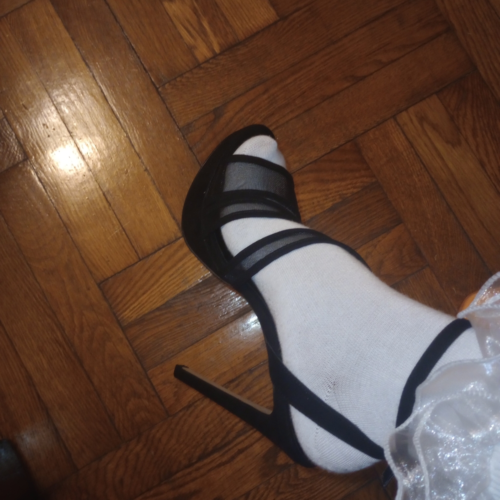 Chic Mix No.6 black Mesh heels